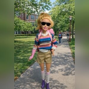 Custom Restyled Barbie with Cast